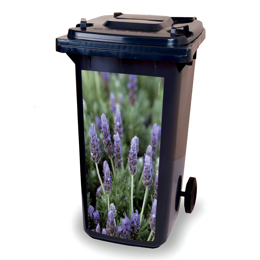 Kliko sticker - Lavendel - container sticker - afvalbak sticker