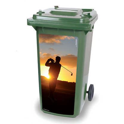 Kliko sticker - Golf Sunrise - container sticker - afvalbak sticker