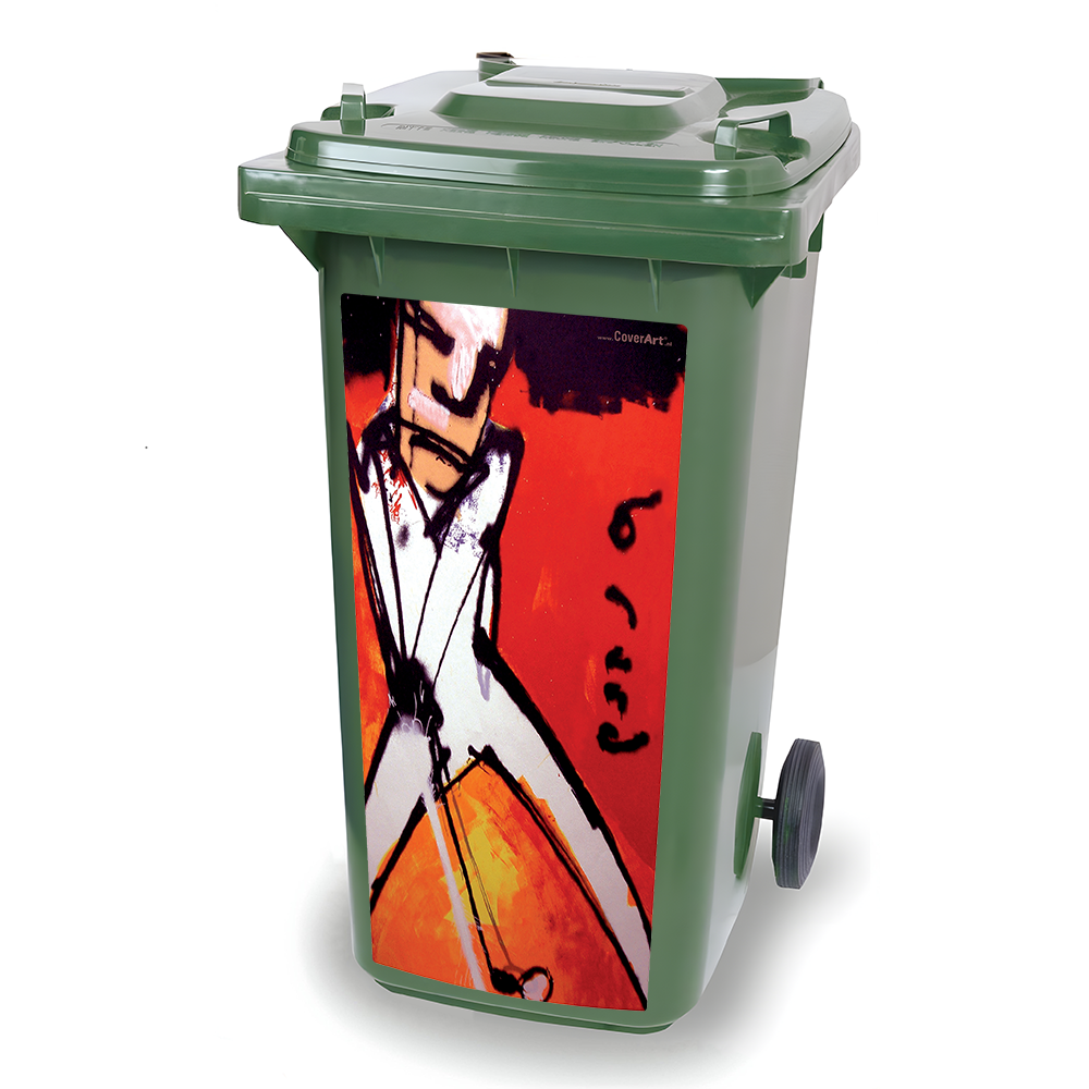 Kliko sticker - Herman Brood Golf - container sticker - afvalbak sticker