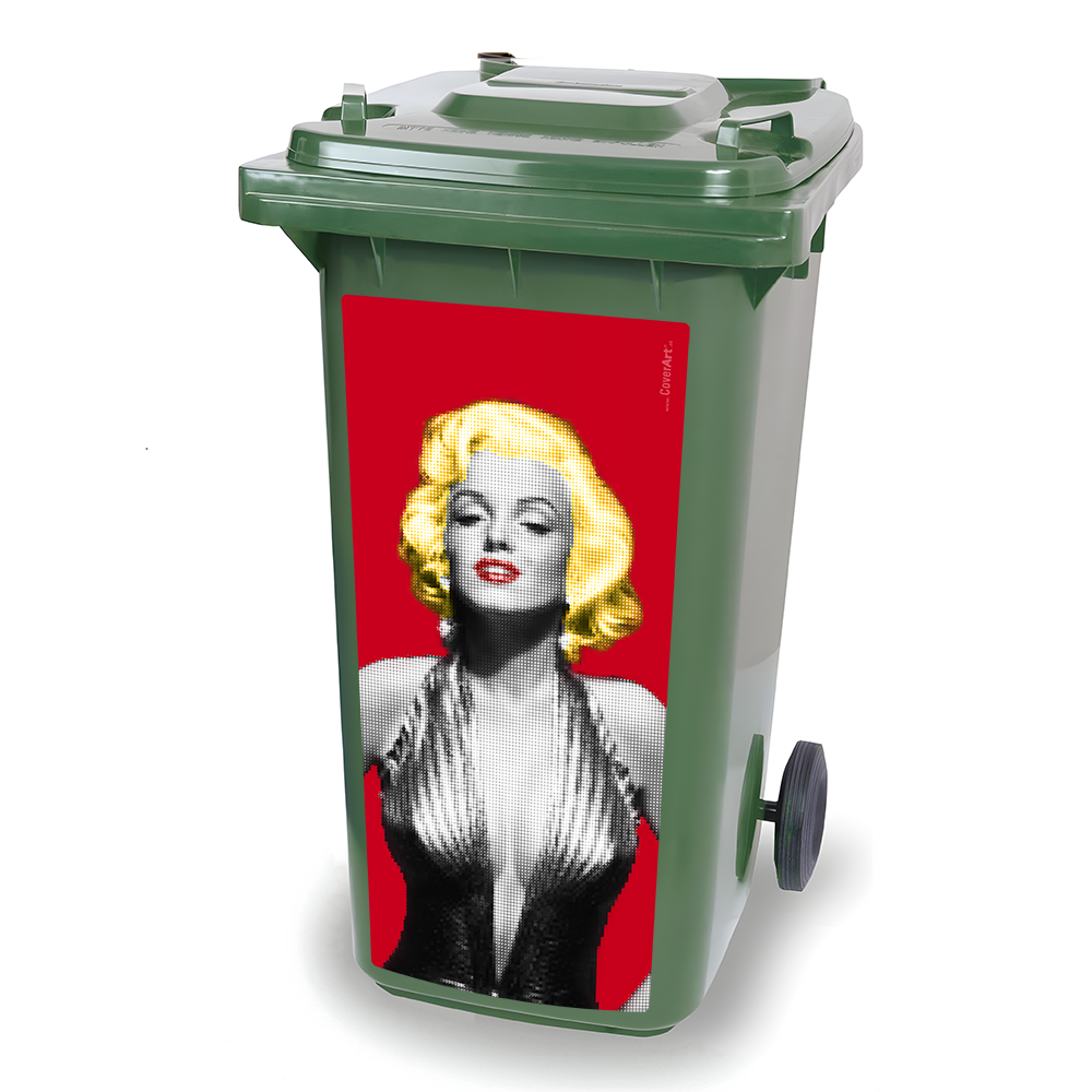 Kliko sticker - Marilyn Monroe - container sticker - afvalbak sticker