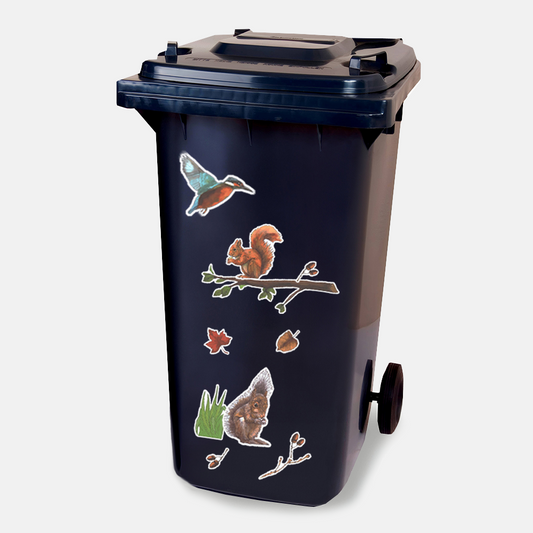 Stickervel - Eekhoorn - container sticker - afvalbak - vuilnisbak - brievenbus
