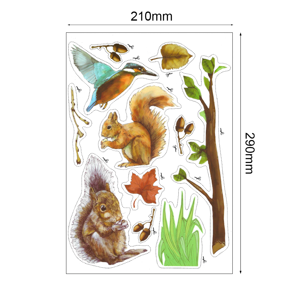 Stickervel - Eekhoorn - container sticker - afvalbak - vuilnisbak - brievenbus