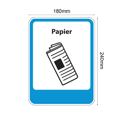Stickervel Papier - kliko sticker - afvalbak sticker - containersticker