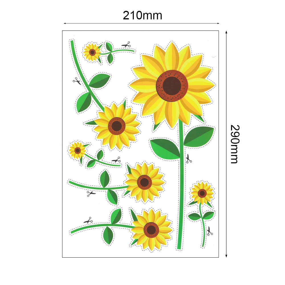 Stickervel - Zonnebloem - container sticker - afvalbak - vuilnisbak - brievenbus