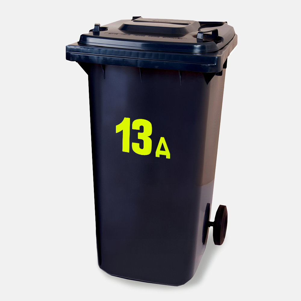 Huisnummers Reflecterend Geel