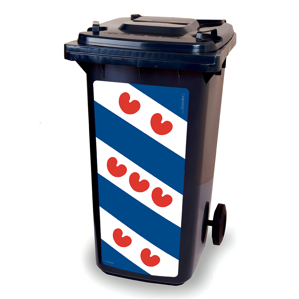 Kliko sticker - Friese Vlag - container sticker - afvalbak sticker