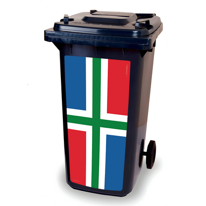 Kliko sticker - Groningse Vlag - container sticker - afvalbak sticker
