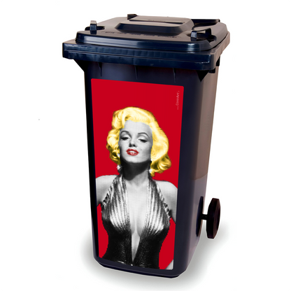 Kliko sticker - Marilyn Monroe - container sticker - afvalbak sticker