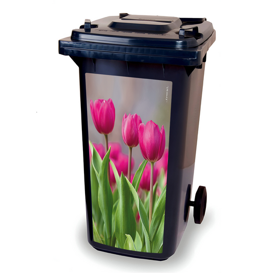 Kliko sticker - Tulpen - container sticker - afvalbak sticker