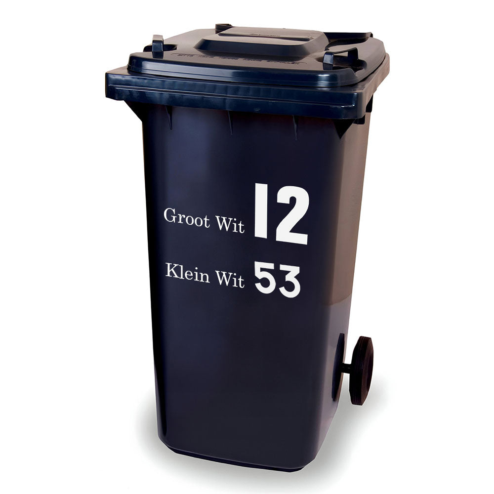 Huisnummer sticker Wit Klein, nummer 4