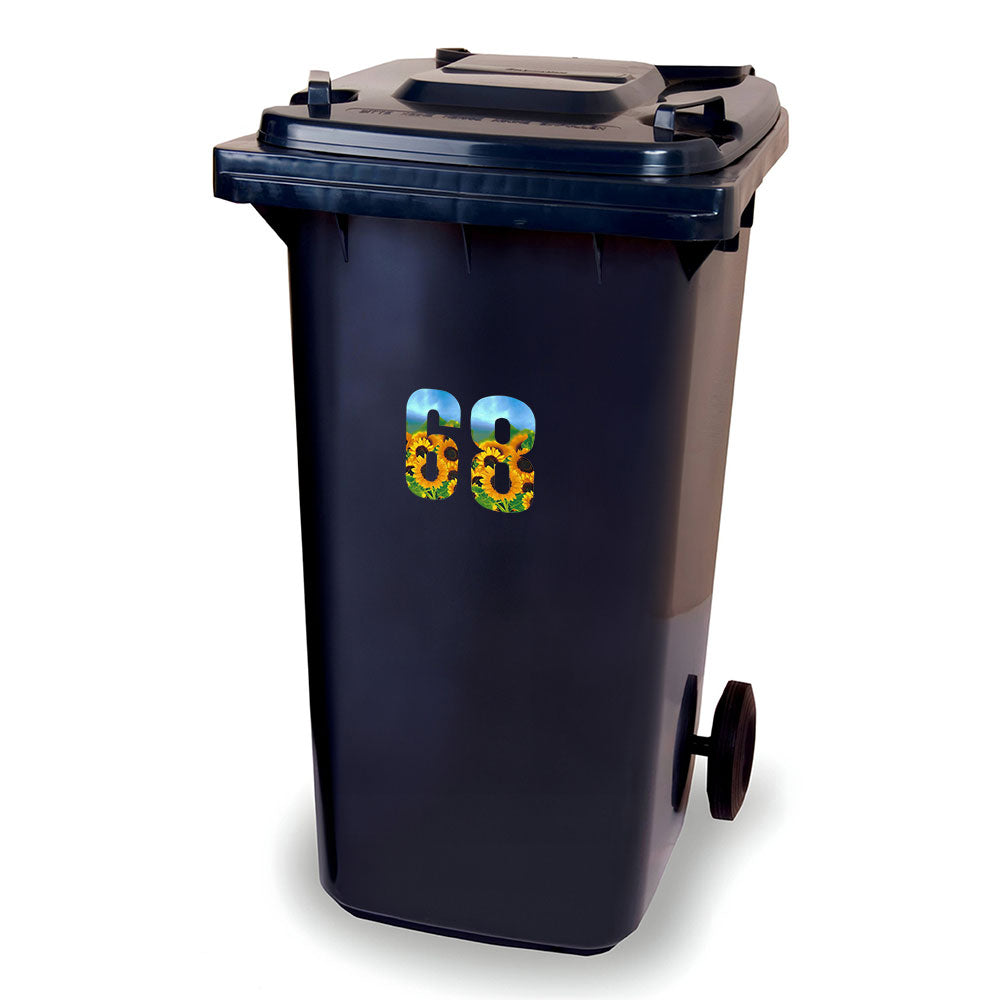 Huisnummer sticker Zonnebloem, nummer 3