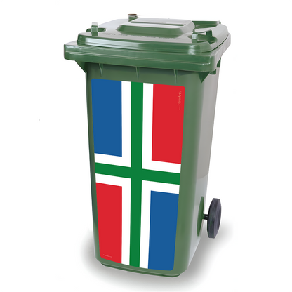 Kliko sticker - Groningse Vlag - container sticker - afvalbak sticker