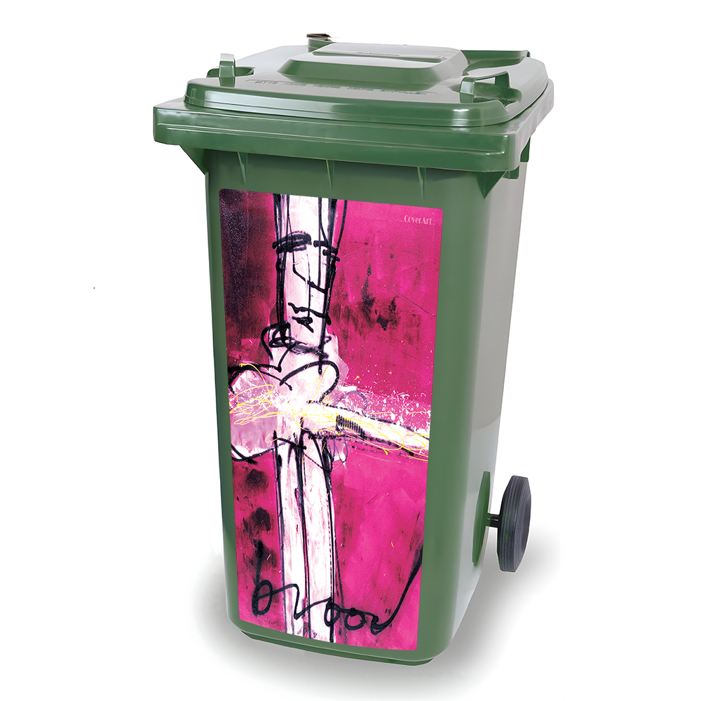 Kliko sticker - Herman Brood Purple Haze - container sticker - afvalbak sticker