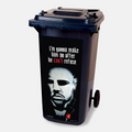 Kliko sticker Godfather: een filmisch portret in zwart-wit, Godfather-stijl, vinylsticker van 80 x 37 cm