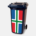 Kliko sticker Groningse Vlag: de vlag van Groningen, vinylsticker van 80 x 37 cm