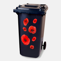 Stickervel Klaproos (40 x 30 cm) met losse stickers: rode klaprozen