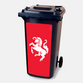 Kliko sticker Twentse Vlag: de rood-witte vlag van Twente, vinylsticker van 80 x 37 cm