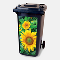 Kliko sticker Zonnebloem: een grote gele zonnebloem, vinylsticker van 80 x 37 cm