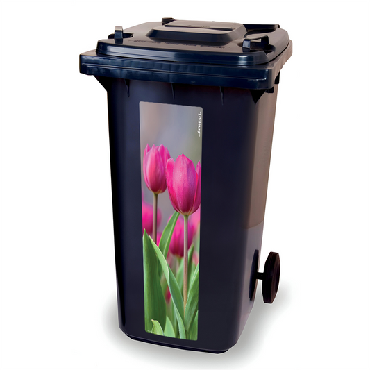 Kliko strip - Tulpen - container sticker - afvalbak sticker