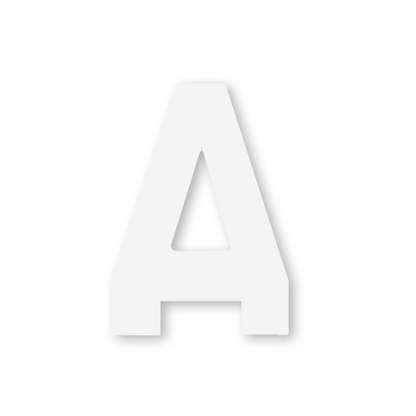 Huisletter sticker Wit klein, letter A