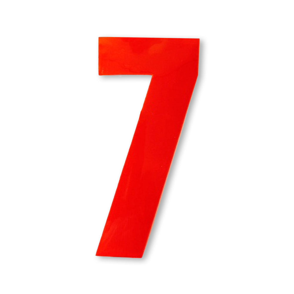 Huisnummer sticker Reflecterend Rood, nummer 7