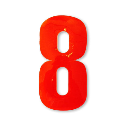 Huisnummer sticker Reflecterend Rood, nummer 8