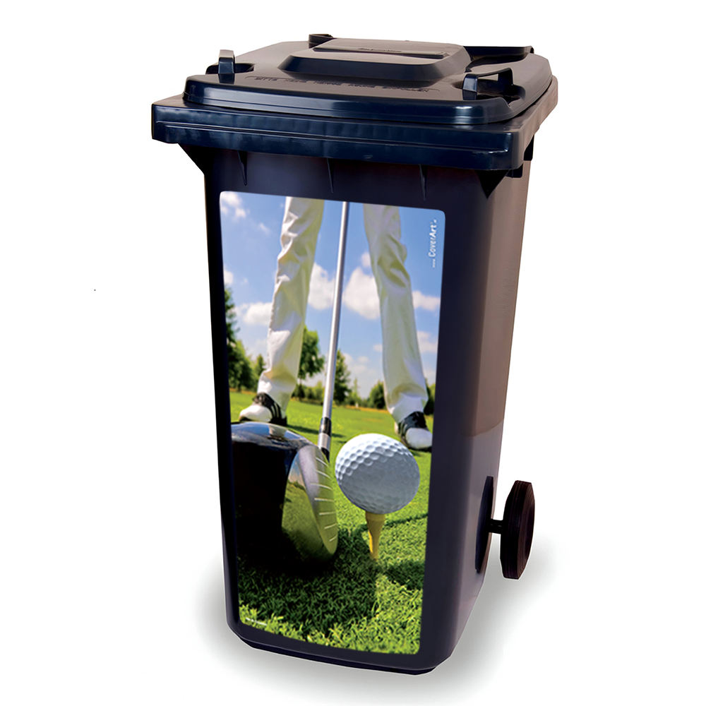 Kliko sticker - Golf Tee - container sticker - afvalbak sticker