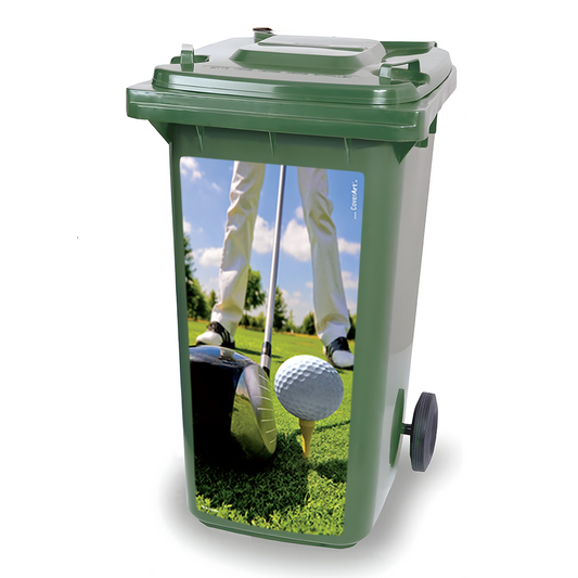Kliko sticker - Golf Tee - container sticker - afvalbak sticker