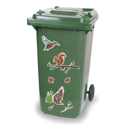 Stickervel Eekhoorn - kliko sticker - afvalbak sticker - containersticker