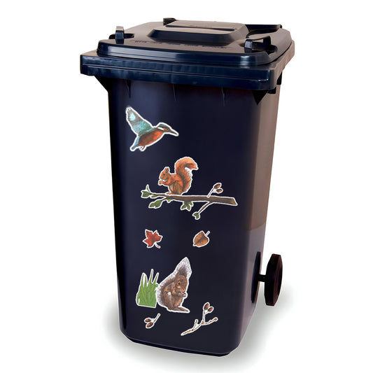 Stickervel Eekhoorn - kliko sticker - afvalbak sticker - containersticker