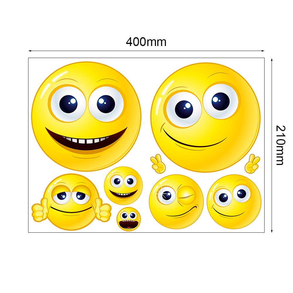 Stickervel Smiley - kliko sticker - afvalbak sticker - containersticker