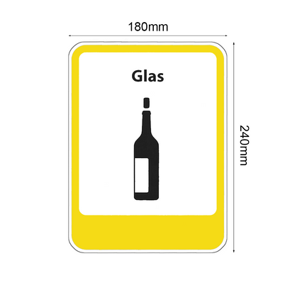 Stickervel Glas - kliko sticker - afvalbak sticker - containersticker