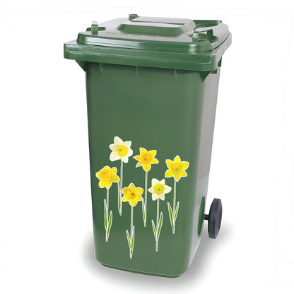 Stickervel Narcissen - kliko sticker - afvalbak sticker - containersticker