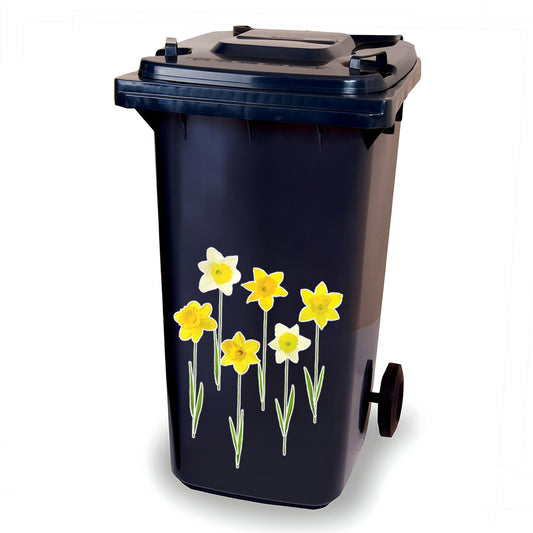 Stickervel Narcissen - kliko sticker - afvalbak sticker - containersticker