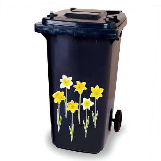 Stickervel Narcissen - kliko sticker - afvalbak sticker - containersticker