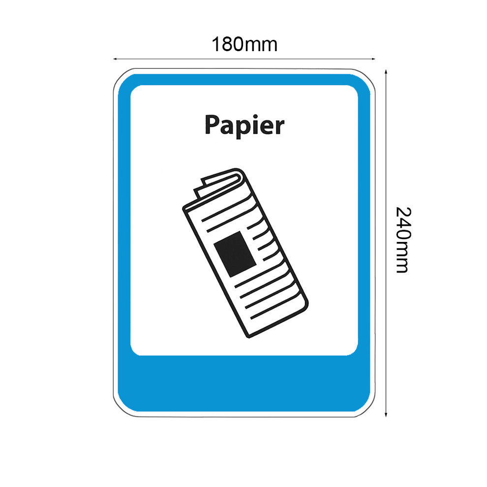 Stickervel - Papier - container sticker - afvalbak - vuilnisbak - brie ...