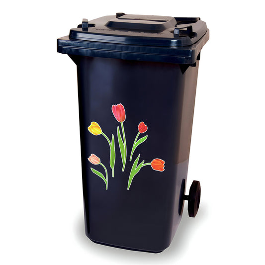 Stickervel Tulpen - kliko sticker - afvalbak sticker - containersticker