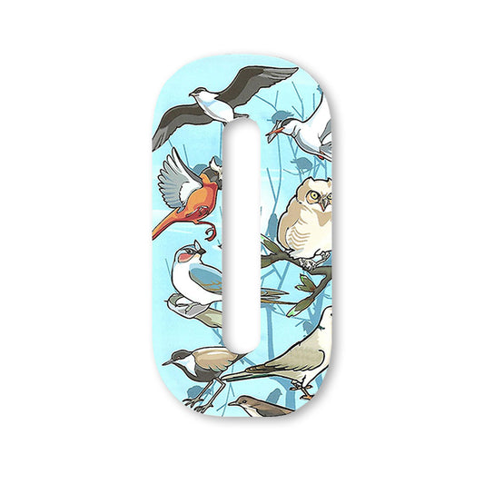 Huisnummer sticker Vogel, nummer 0