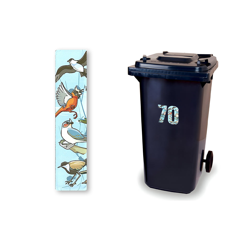 Huisnummer sticker Vogel, nummer 1