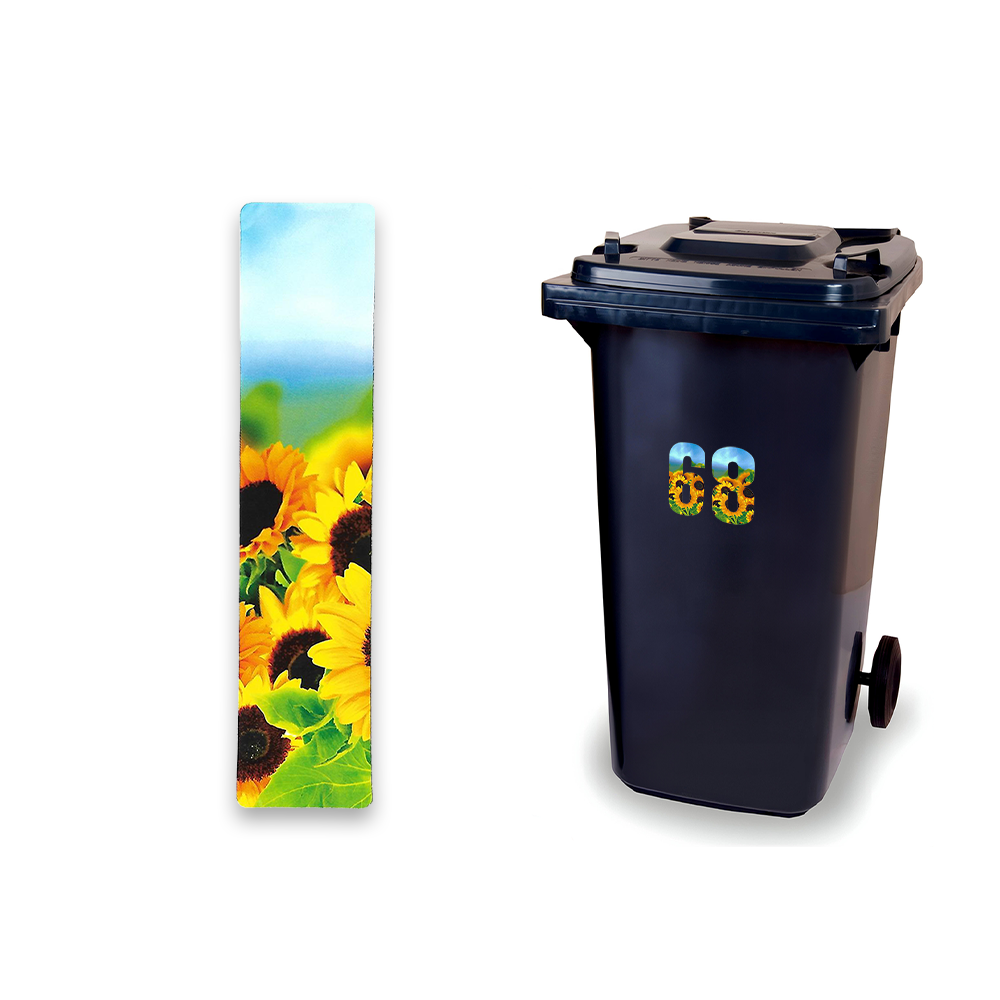 Huisnummer sticker Zonnebloem, nummer 1