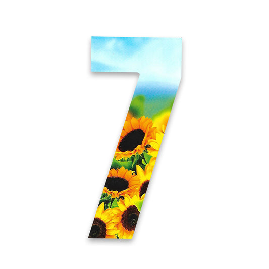 Huisnummer sticker Zonnebloem, nummer 7